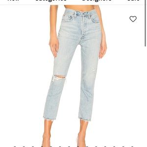 NWOT AGOLDE high rise cropped jeans